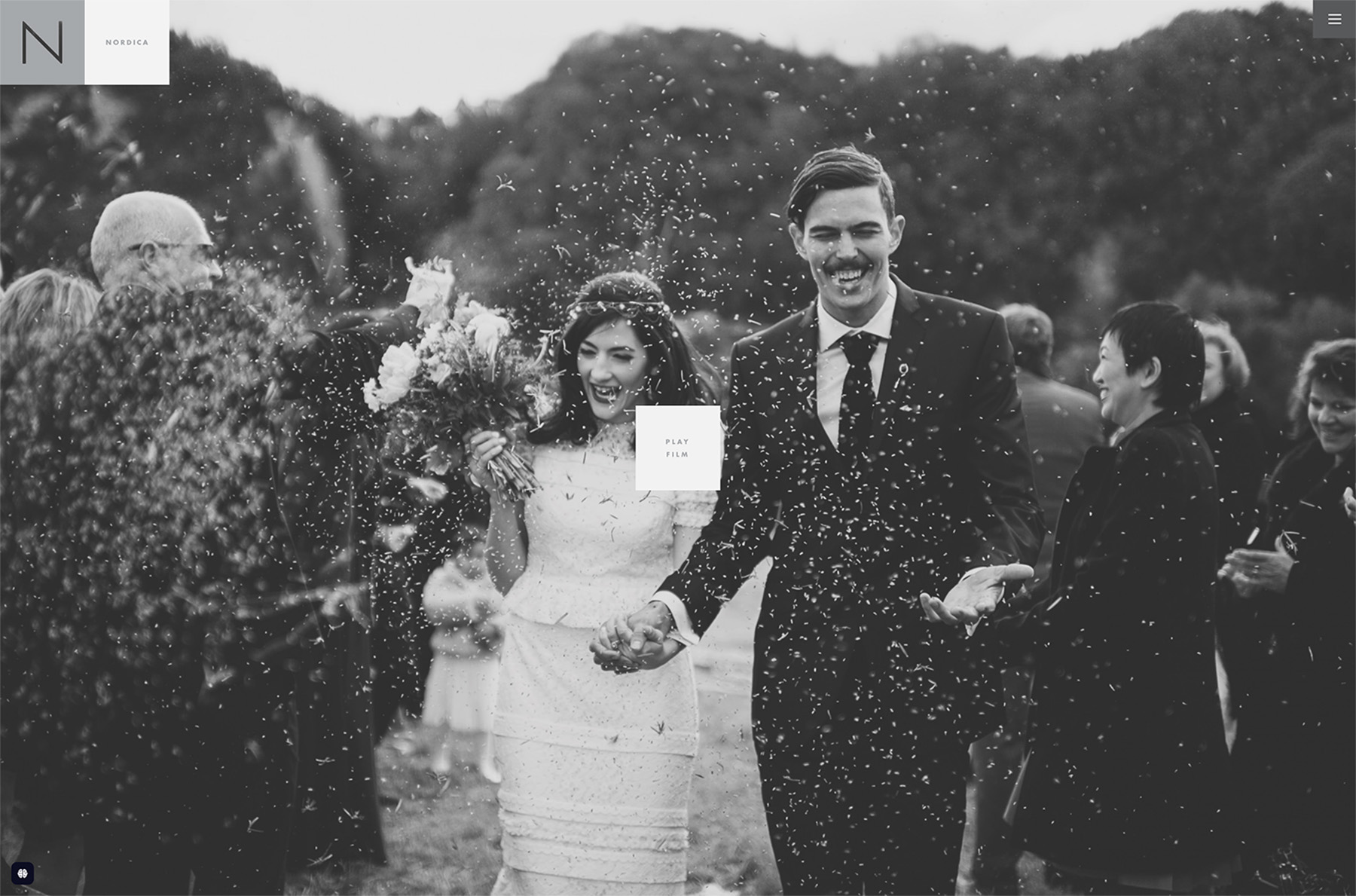 nordica photography website specialized in weddings