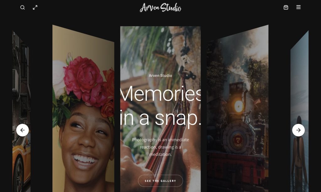 arven photography wordpress theme