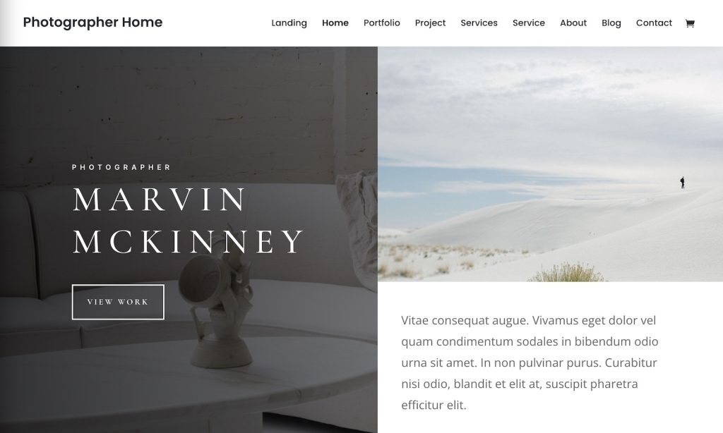 divi photography wordpress theme