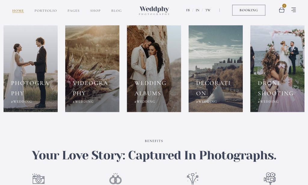 weddphy photography wordpress theme