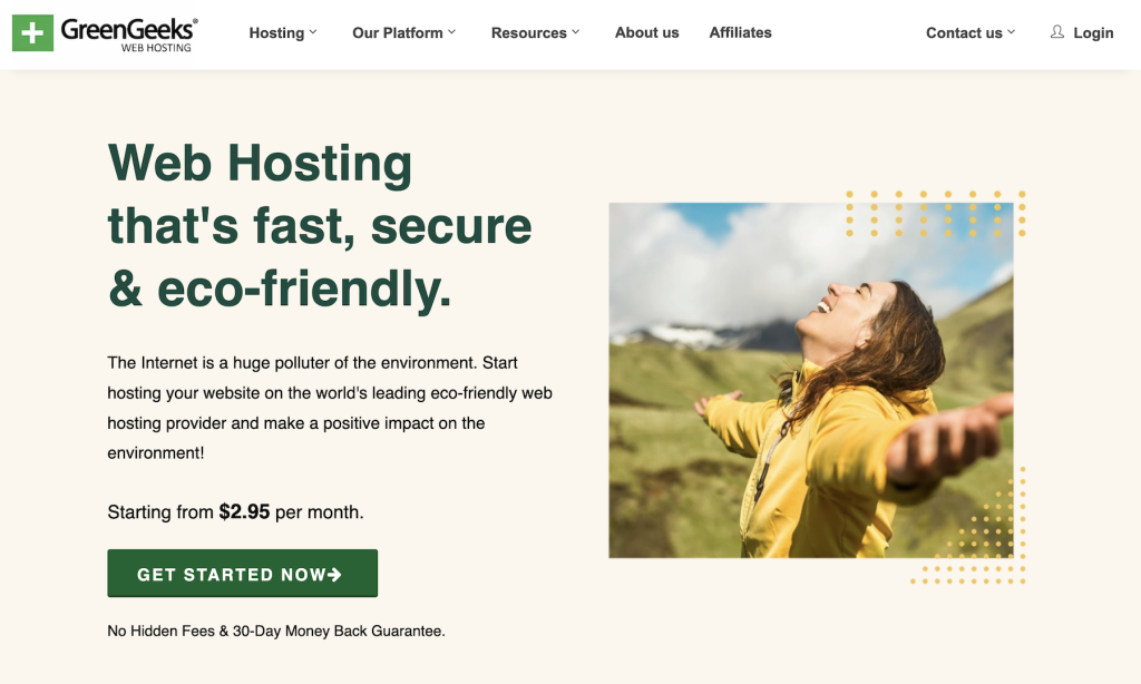 greengeeks eco-friendly web hosting for photographers