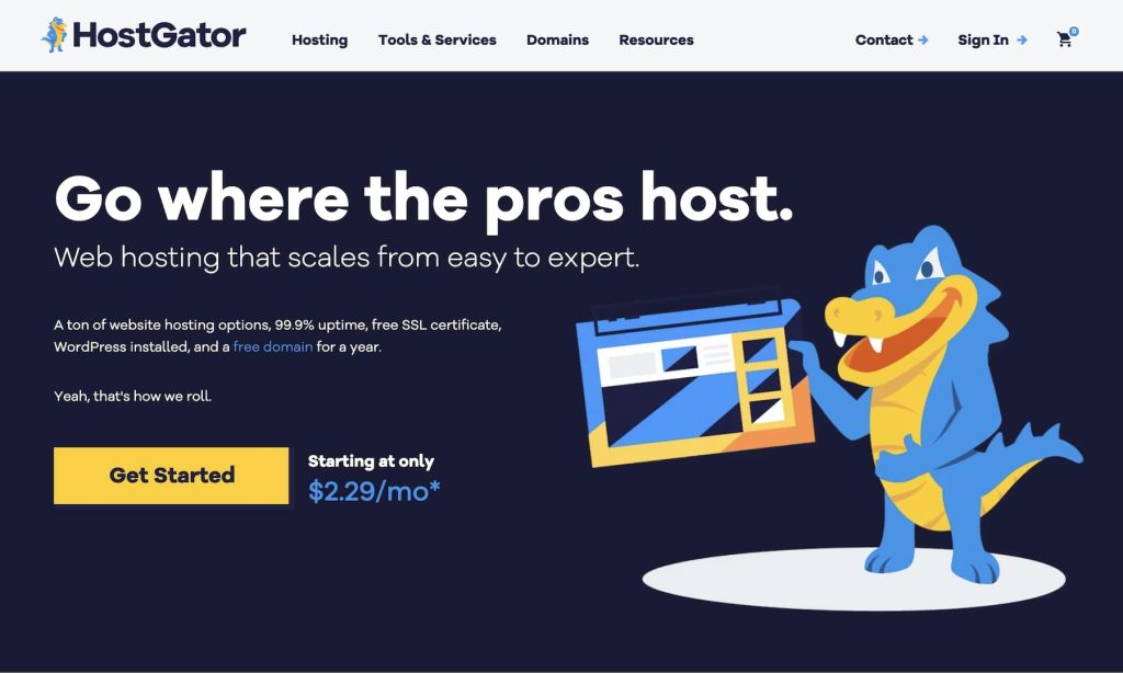 hostgator eCommerce web hosting for photographers 