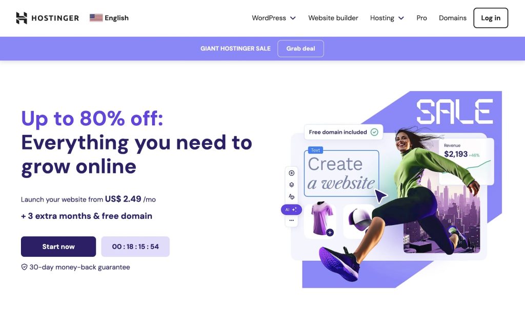 hostinger - best all-around web hosting for photographers