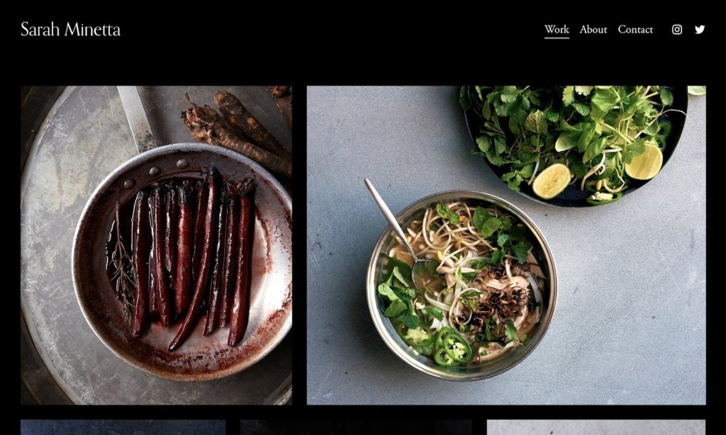 minetta photography website template