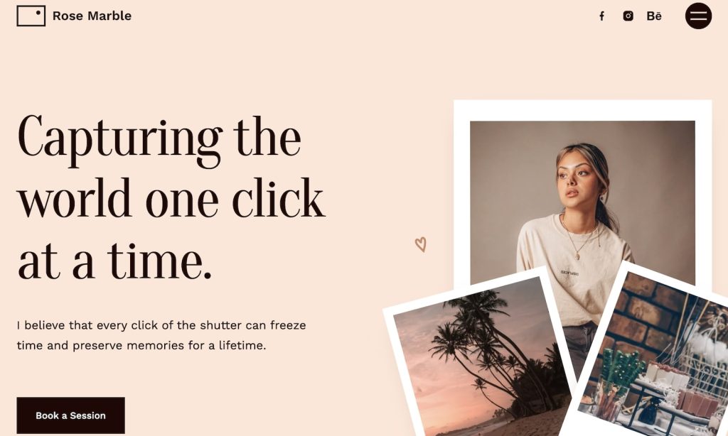 rose marble gallery website template