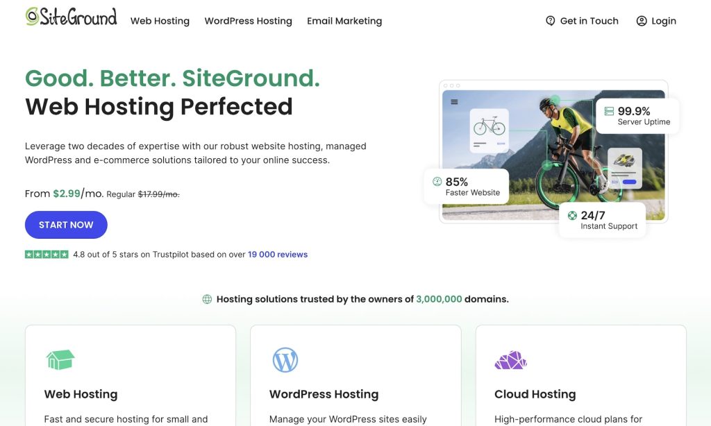 siteground web hosting for photographers who value speed