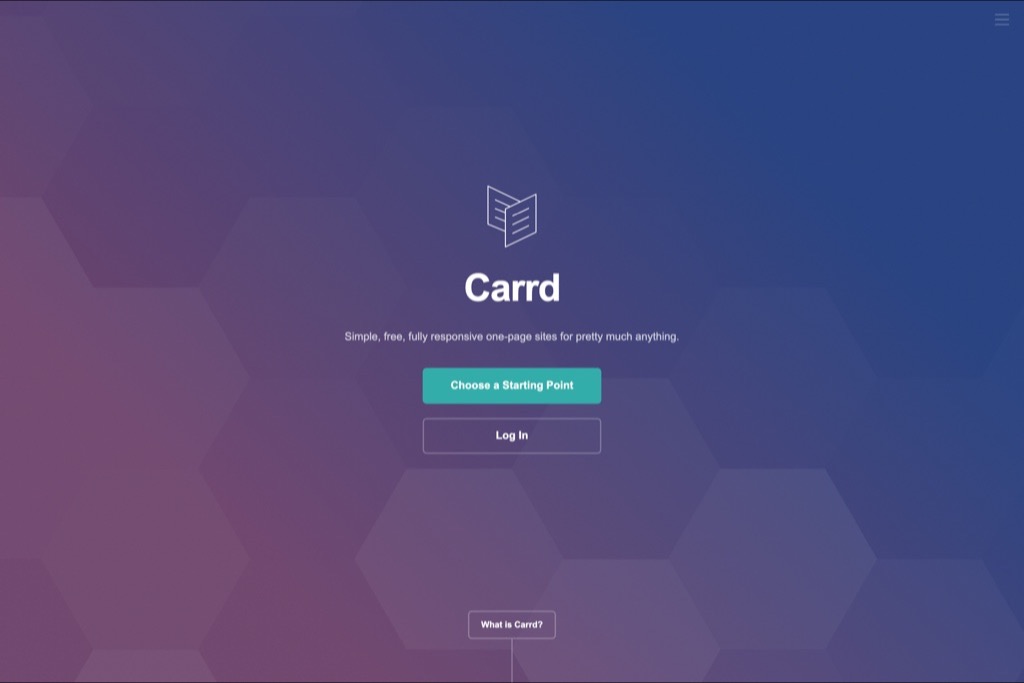 Carrd free website builder for photographers