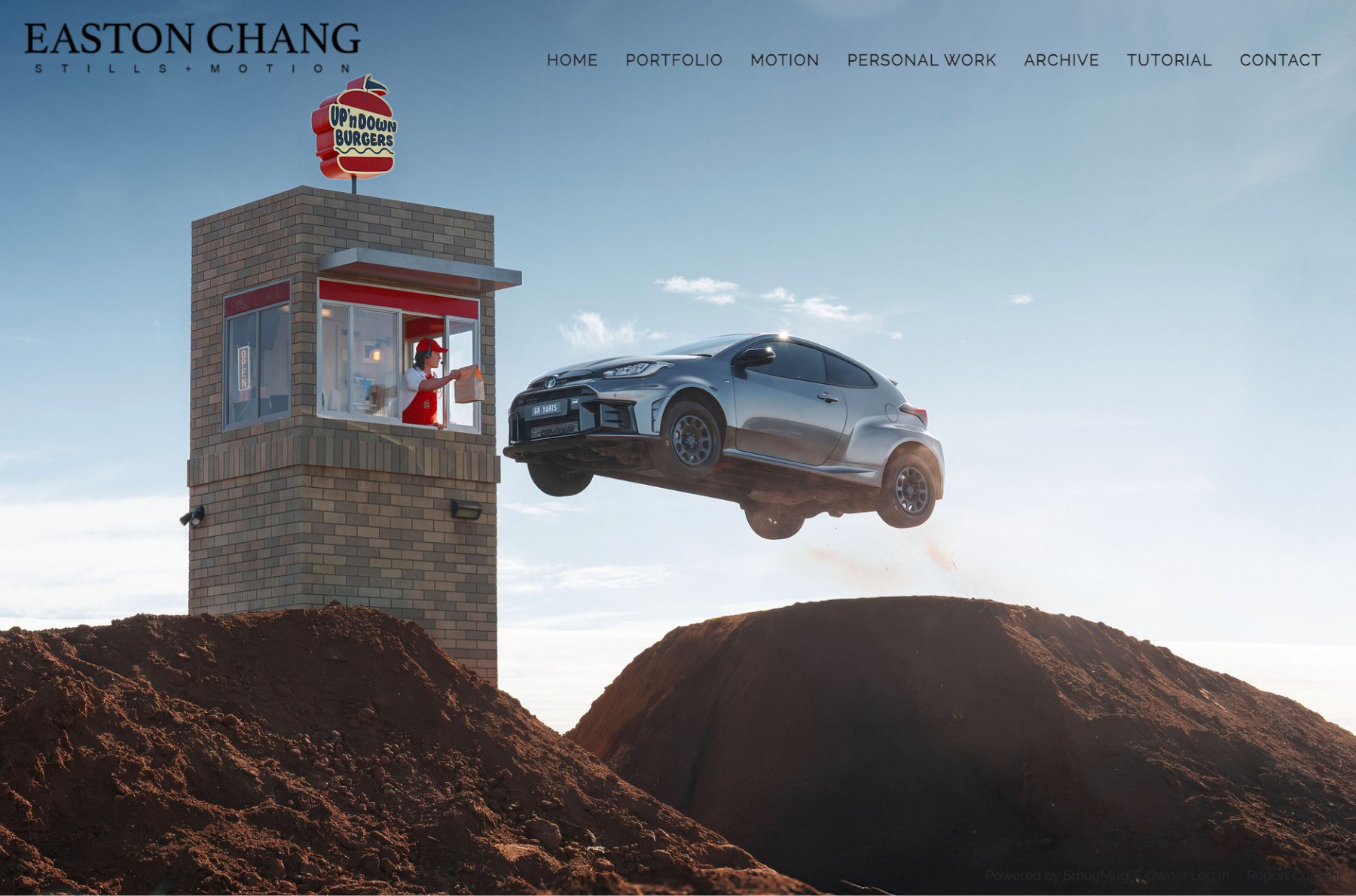 Easton Chang - automotive photography website design example