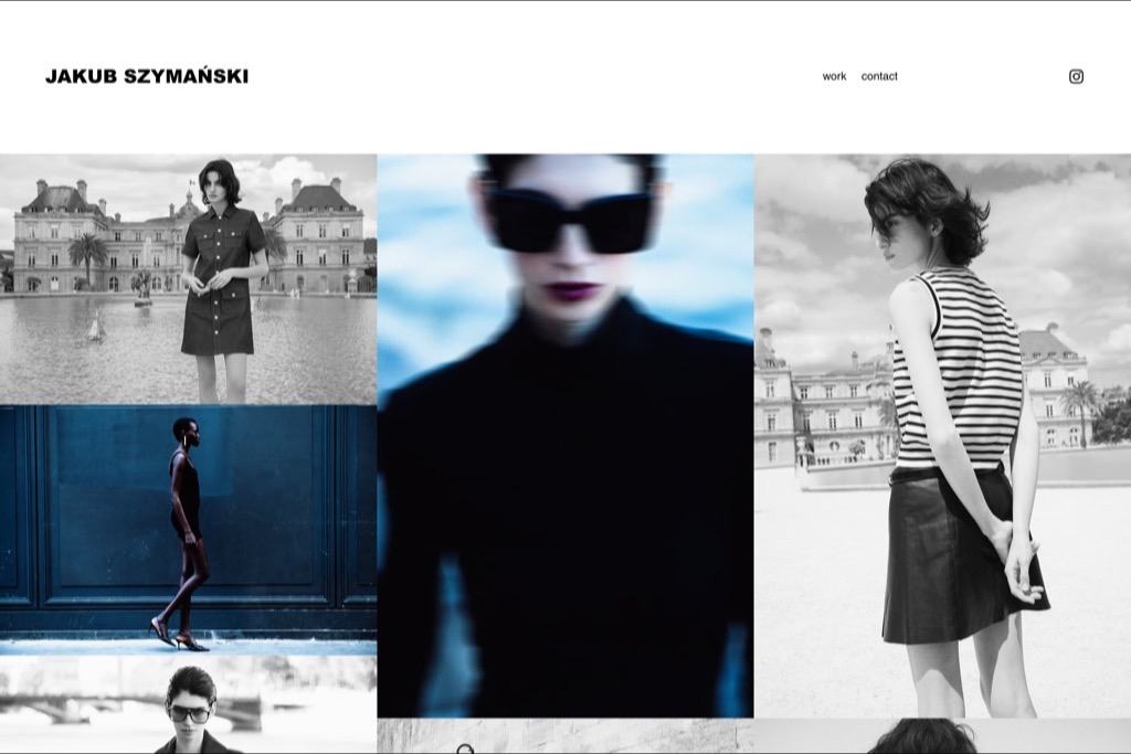 Jakub Szymański fashion photographer website homepage