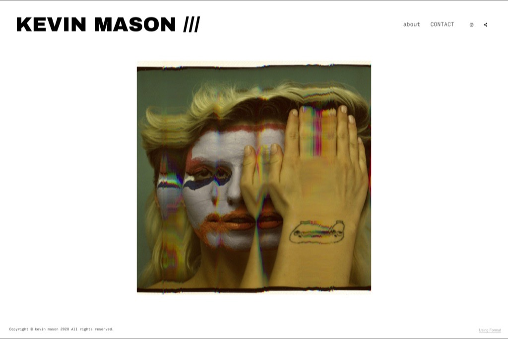 Kevin Mason fashion photographer website homepage