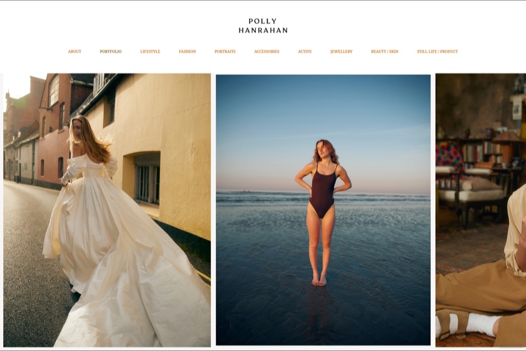 Polly Hanrahan fashion photographer website homepage
