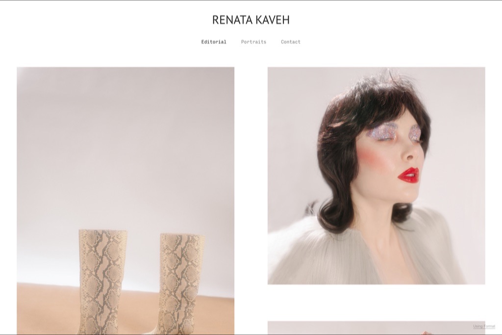 Renata Kaveh fashion photographer website homepage