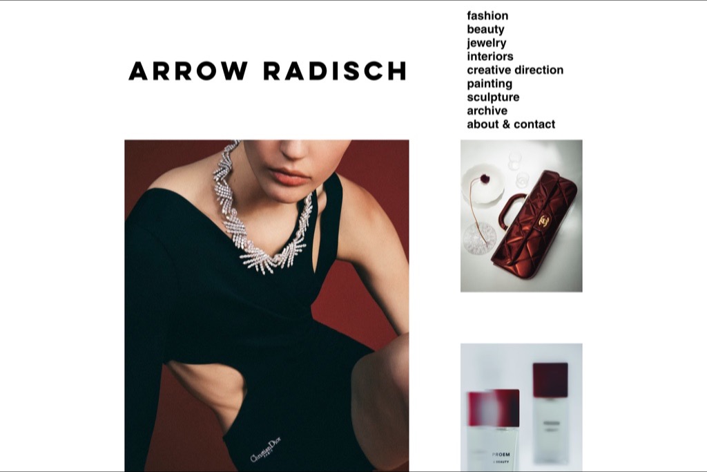 Sharon Radisch fashion photographer website homepage