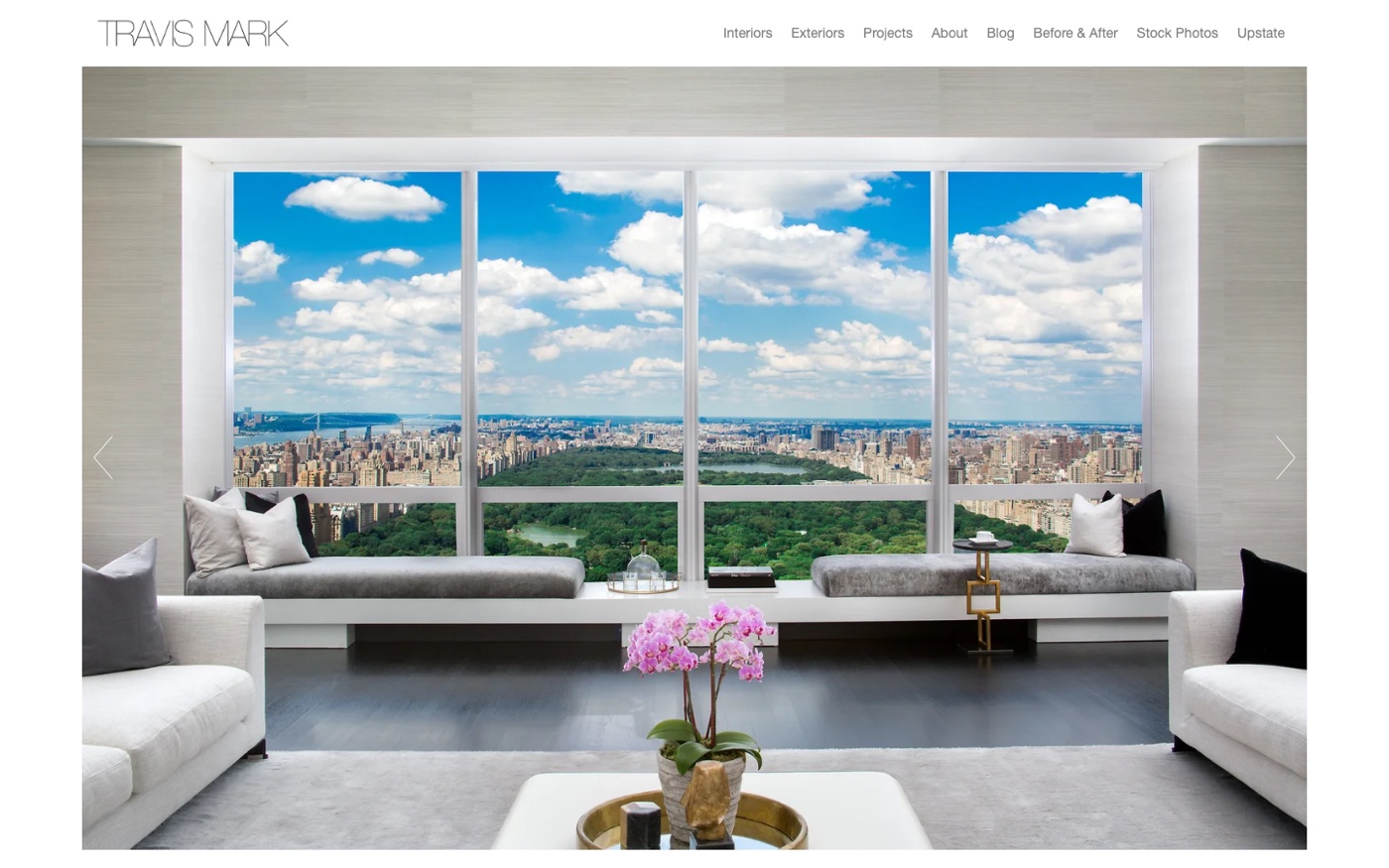 Travis Mark real estate photography website homepage